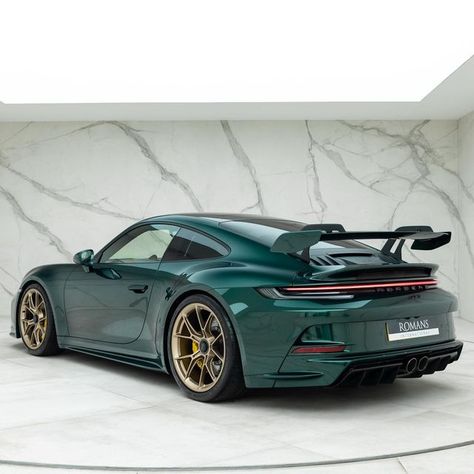 Supercar Driver on Instagram: "#Porsche #992GT3 for sale @romansinternational | PTS Jet Green Metallic, Manual | 4,457 miles (2021) £214,950 | #RomansInternational #SupercarDriver" Porsche 922 Gt3 Rs, Porsche 922 Gt3, Old Money Porsche, Porsche Gt3 992, Dark Green Porsche, Porsche 922, Olive Green Porsche, Green Porsche Gt3 Rs, Green Porsche Gt3