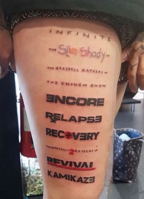 Eminem Inspired Tattoos, Eminem Tattoo, Eminem Albums, Eminem Poster, Marshall Eminem, Eminem Memes, Eminem Funny, The Slim Shady, The Eminem Show