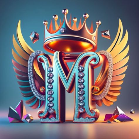 Angel Wings Graffiti, Wings Graffiti, Fancy Letter M, Scary Photography, M Letter Images, Crow Images, Elegant Crown, Birthday Background Design, Letter Art Design