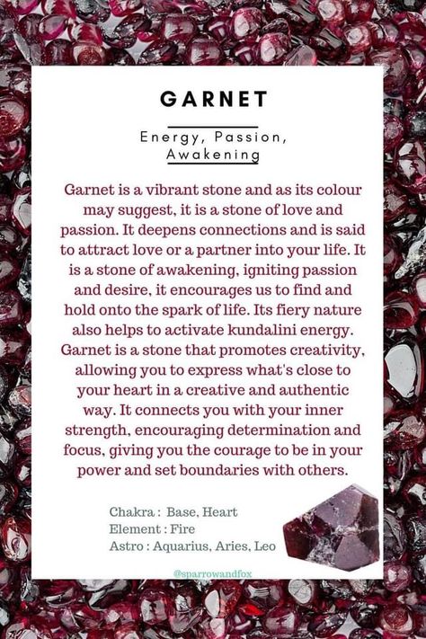 Garnet Stone Meaning, Garnet Chakra, Crystal Magick, Kundalini Energy, Attract Love, Crystal Guide, Magical Stones, Silicate Minerals, Crystals Healing Properties