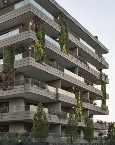 Parking Building, Modern Residential Architecture, Apartments Exterior, Facade Architecture Design, Residential Building Design, Architecture Building Design, Apartment Architecture, Green Architecture, Residential Complex