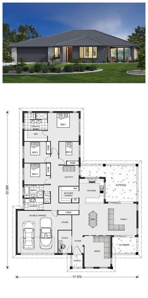 3 Bedroom House Design 2020 | Beautiful House Plans, House 4 Room House Plans, Single Storey House Plans, Modern Floor Plans, Modern Bungalow House, House Plan Gallery, Home Design Floor Plans, Modern Style House Plans, House Construction Plan, Model House Plan