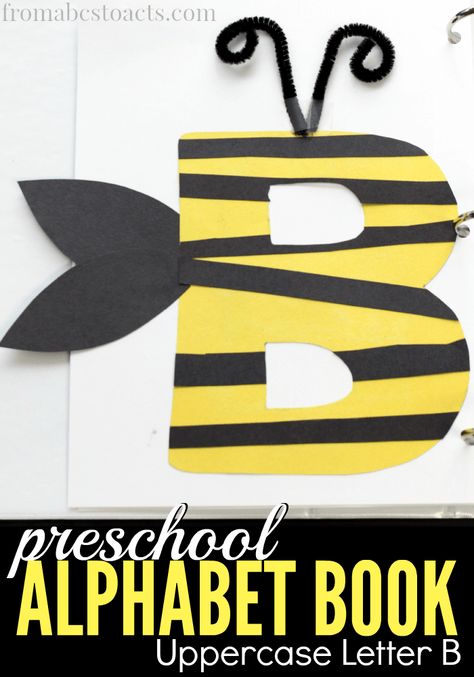 B is for bumblebee and this adorable preschool craft makes a fantastic addition to your preschool alphabet book! Bumblebee Crafts, Preschool Alphabet Book, Teacher Plan, Abc Animals, Preschool Letter Crafts, Craft Letters, Abc Crafts, Alphabet Drawing, Alphabet Letter Crafts