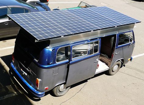 family creates solar electric volkswagen camper van Electric Volkswagen, Hybrid Vehicles, Diy Electric Car, Car Conversion, Electric Car Conversion, Volkswagen Camper Van, Kombi Home, Vw Bus Camper, Solar Power Diy