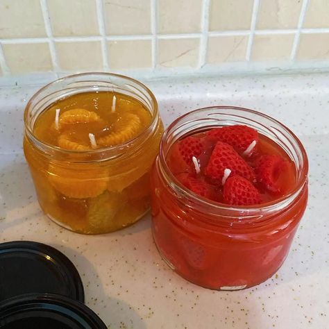 Strawberry Candles, Orange Candles, Fruit Candle, Jelly Candles, Design Candles, Peach Candle, Strawberry Candle, Fruit Candles, Clear Candles