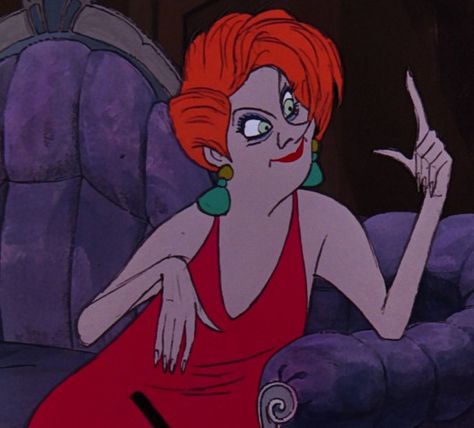 A look at the top 8 most mean and evil characters in Disney movies Female Disney Characters, Evil Female, Madame Medusa, Red Hair Cartoon, Hair Cartoon, Female Villains, Disney Wiki, Film Disney, Pinturas Disney