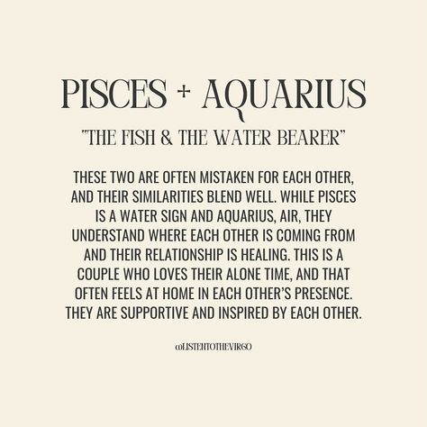 Pisces Love Compatibility + What Works 🩵 #Listentothevirgo Pisces Love Compatibility, Pisces And Aquarius Relationship, Pisces Compatibility Chart, Aquarius And Pisces Compatibility, Aquarius Relationship, Aquarius And Pisces, Pisces Compatibility, Pisces And Aquarius, Pisces Quotes