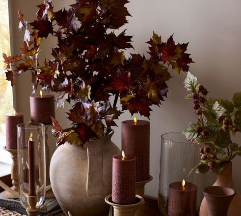 Latest Furniture & Home Decor | New Home Decor | Pottery Barn Dinning Room Table Decor Centerpieces, Fall Tablescapes Autumn Centerpieces, Fall Entry Table Decor, Fall Kitchen Table, Fall Dining Room Decor, Mohair Throw, Decor Pottery, Fall Living Room Decor, Cozy Fall Decor