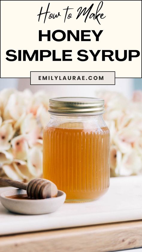 Welcome to the world of honey simple syrup, or liquid honey, a delightful concoction that brings the essence of nature's nectar into your favorite beverages and dishes. With just a few simple steps, this versatile syrup will transform your culinary creations with its sweet, floral notes! Honey Simple Syrup Recipe, Honey Simple Syrup, Grain Free Desserts, Culinary Lavender, Simple Syrup Recipes, Wildflower Honey, Paleo Recipes Dessert, Homemade Syrup, Honey Syrup