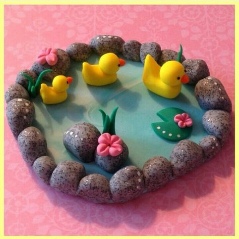 Clay Modelling For Kids, Modeling Clay Ideas, Clay Art For Kids, Clay Modelling, Clay Crafts For Kids, Polymer Clay Fairy, Clay Moulding, Duck Pond, Clay Fairies