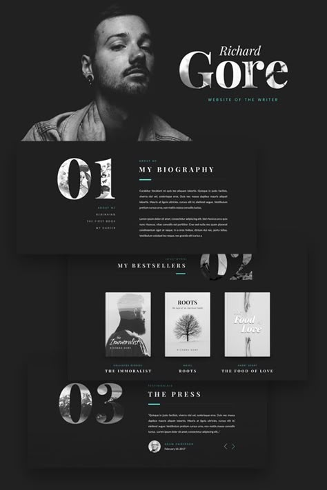 Black And White Website Design, White Website Design, Black And White Website, Writer Portfolio, Cv Website, Layout Portfolio, 블로그 디자인, Layout Web, Wordpress Ecommerce Theme