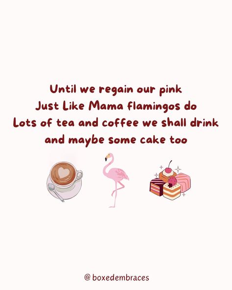 Have you seen the quote going around about flamingos losing their beautiful pink colour due to the intensive process of raising their babies? They start to regain their colour when the little flamingos become more independent. So whenever you’re feeling extra tired or lost in Motherhood, remember that you too will get your pink back, until then, go easy on yourself, treat yourself to the things that make you happy 💕🦩 Side note: fun fact, I studied creative writing at Uni and used to love w... Get Your Pink Back, Flamingo Color, Hard Quotes, Love W, Baby Quotes, Pink Colour, Dream Board, Have You Seen, Fun Fact