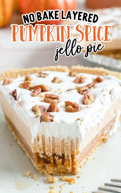 Pumpkin Jello Pudding Recipes, Pumpkin Spice Jello Pudding Recipes, Pumpkin Spice Pudding Recipes, Pumpkin Spice Pudding, Icebox Pies, Pumpkin Sweets, Pie No Bake, Jello Pie, Pumpkin Cream Pie