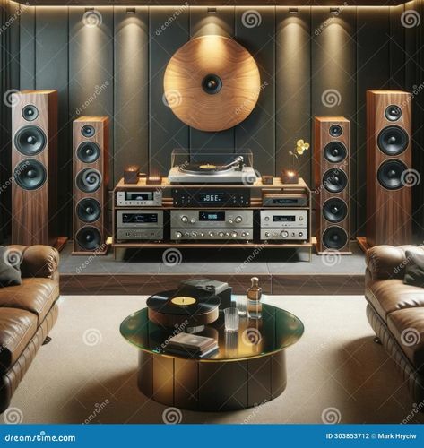 Convo Pit, Modern Music Room, Hifi Bar, Audiophile Systems, Audiophile Room, Vinyl Cafe, Hifi Room, Living Room Vinyl, Music Room Design