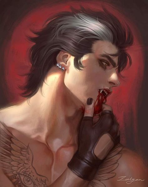 Vampire Fan Art Male, Vampire Aesthetic Pfp Male, Vampire Priest Art, Vampire Chest Tattoo, Vampire Hero Costume, Roman Vampire, Goth Male Oc, Vampire Biting Neck Drawing, Vampire Fanart Male