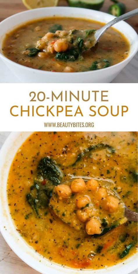 Chickpea Recipe, Soup Ideas, Vegetarian Soup Recipes, Carrots Celery, Chickpea Soup, Vegan Soup Recipes, Easy Soup, Chickpea Recipes, Vegan Soups