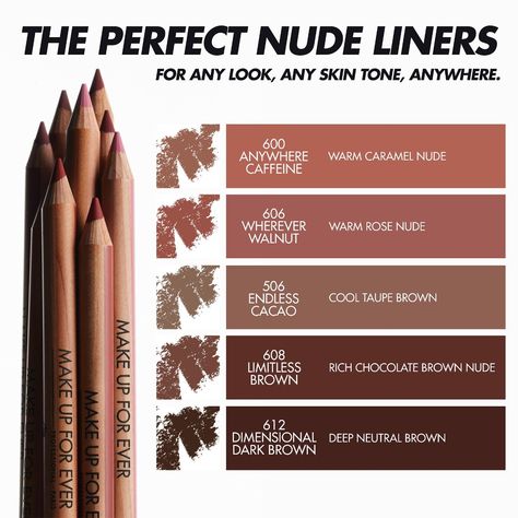 Artist Color Pencil: Eye, Lip & Brow Pencil - MAKE UP FOR EVER | Sephora Lip Liner Colors, Tan Skin Tone, Lipstick For Fair Skin, Beauty Marketing, Medium Skin Tone, Color Pencils, Perfect Lips, Makeup Obsession, Make Up For Ever