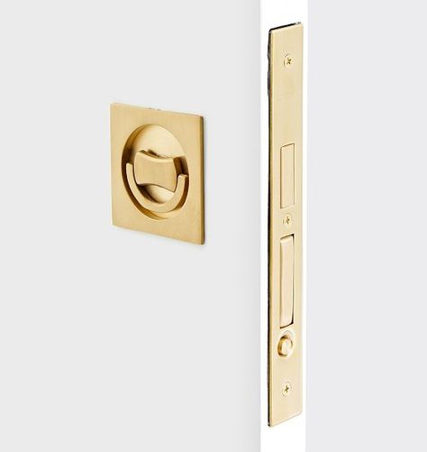 Pocket Door Hardware | Rejuvenation Pocket Door Locks Hardware, Door Lock Ideas, Pocket Door Locks, Modern Pocket Doors, Rejuvenation Hardware, Pocket Door Pulls, Pocket Door Lock, Unique Hardware, Pocket Door Hardware