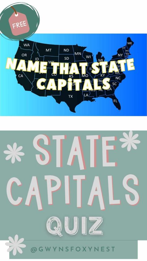 state and capital quiz State And Capital, State Capitals Quiz, Geography Trivia, United States Geography, Map Quiz, State Abbreviations, Geography Quiz, Sending Mail, States And Capitals