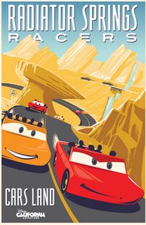 Pixar Post: New Cars Land Concept Art Vintage Disney Posters, Disney Project Life, Disney Poster, Disneyland Attractions, Disneyland Rides, Walt Disney Imagineering, Disney California Adventure Park, Radiator Springs, Disney Attractions