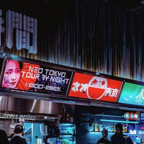 Neotokyo Noodle Bar on Instagram: "#insideNeotokyo #immersion #bladerunner #bladerunnerReality #bladerunnereallife #cyberpunk #noodlescene #mtl #neo514 #interiordesign  Credit 📷" Noodle Bar, Neo Tokyo, Blade Runner, Noodles, Cyberpunk