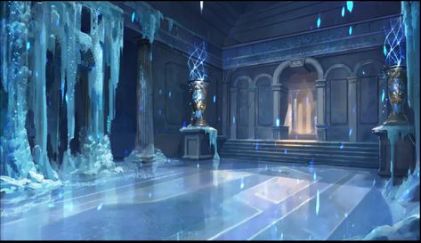 Saint Seiya Awakening Art Landscape Wallpaper, Ice Palace, Emotional Scene, Ice Castles, Cartoon As Anime, Fantasy Background, Fantasy City, Fantasy Castle, Fantasy Places