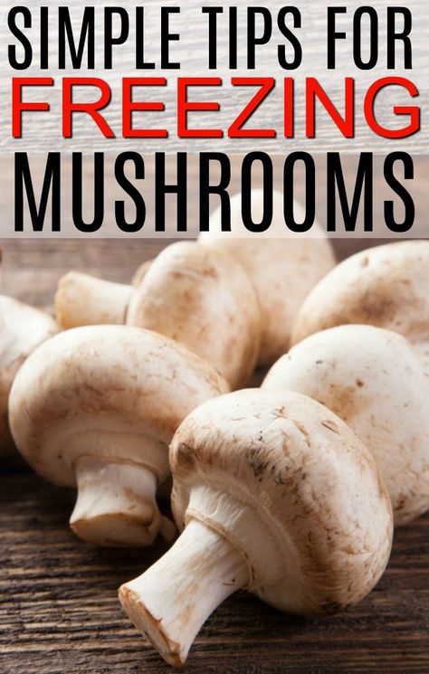 Ever wondered how to freeze mushrooms? Learn the easy tips for freezing mushrooms. Freezing mushrooms doesn't take much time and tastes better than canned. Freezing Mushrooms, Freezing Food Guide, How To Store Mushrooms, Freezer Meal Planning, Freezer Meal Prep, Frozen Veggies, Food Saver, Freezer Cooking, How To Store