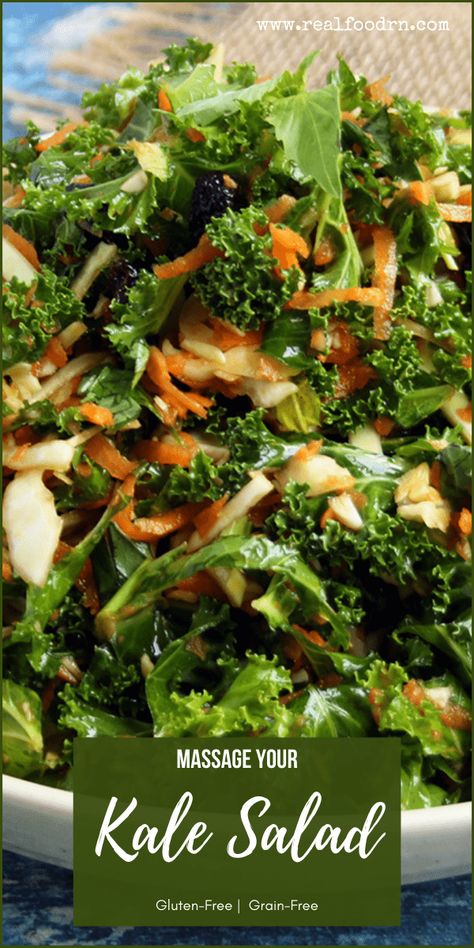 Massaged Kale Salad, Massaged Kale, Kale Salad Recipes, Gluten Free Grains, Holistic Nutrition, Most Popular Recipes, Kale Salad, Real Ingredients, In My Opinion