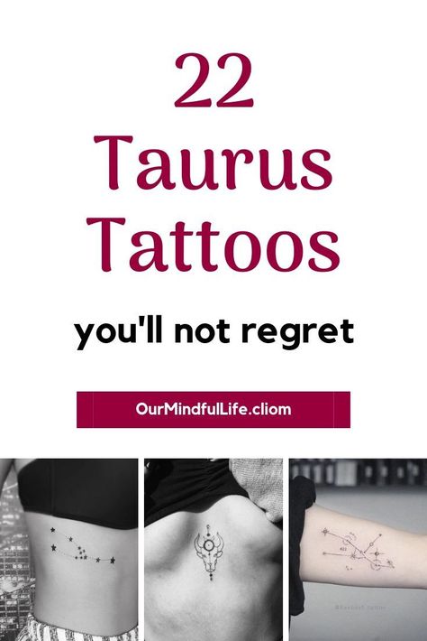 Geometric Taurus Tattoo Design, Feminine Taurus Tattoo Ideas, Taurus Sign Tattoo For Women, Taurus Tattoo Stars, Taurus Scorpio Tattoo Combined, Horoscope Tattoos Taurus, Taurus Finger Tattoo, Astrology Tattoo Taurus, Small Taurus Tattoo For Women