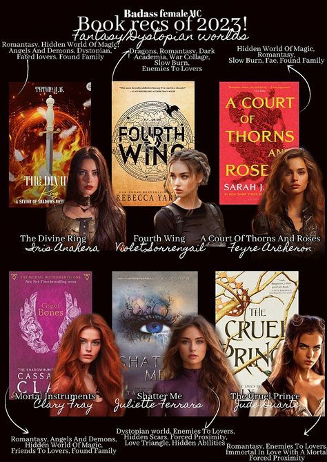 Novels With Strong Female Lead, Strong Female Lead Books, Haters To Lovers Books, Best Romantasy Books, Romantasy Books To Read, Romantasy Book Aesthetic, Strong Female Characters Books, Romantasy Book Recommendations, Fantasy Books Aesthetic