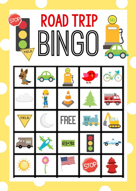 Anyone going on any really great trips this summer? Anyone packing a bunch of kids into the car to go on the trip and worried about keeping them entertained while you drive? I thought it would be f… Road Printable, Auto Bingo, Travelling Family, Car Bingo, Printable Road Trip Games, Road Trip Printables, Travel Bingo, Road Trip Bingo, Bingo Games For Kids