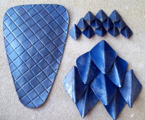 Dragon Scales 3 by Xavietta Diy Dragon Scales, Dragon Scale Armor, Dragon Project, Diy Dragon, Drawing Dragon, Dragon Skin, Silvery Blue, Dragon Crafts, Scale Mail