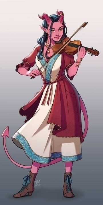 Tiefling Female, Dnd Tiefling, Dnd Bard, Tiefling Bard, Pathfinder Character, Dnd Races, Heroic Fantasy, Dungeons And Dragons Characters, Dnd Art