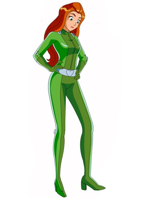 Total Spies, Spy Dress To Impress, Totally Spies Sam, Sam Totally Spies, Spy Cartoon, Spy Dress, Red Hair Halloween Costumes, Martin Mystery, Ben 10 And Gwen