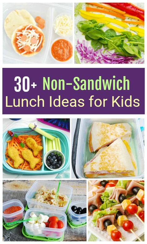 Non Sandwich Lunches, Lunch Ideas For Kids, Easy School Lunches, Sandwich Lunch, Cold Lunches, Healthy School Lunches, Summer Lunch, Lunch Snacks, Easy Lunches