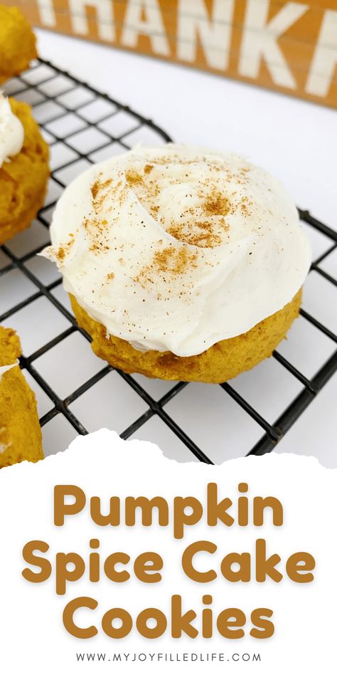 If you’re looking for an easy melt-in-your-mouth cookie to bake this fall, you can’t go wrong with this delicious pumpkin spice cake cookie recipe. Pumpkin Cake Cookies Recipe, Spice Cake Cookies, Pumpkin Cake Cookies, Spice Cake Mix Cookies, Pumpkin Spice Cake Mix, Spice Cake Mix And Pumpkin, Pumpkin Spice Cookies, Pumpkin Spice Cake, Spice Cake Mix