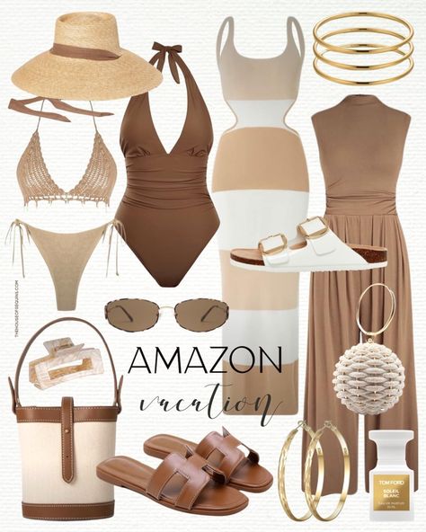 Jacklyn Carter's Amazon Page Suite Outfit, Resort Wear Outfits, Women Resort Wear, Sandals Hermes, Resort Outfits, Outfits Amazon, Outfits Vacation, Cruise Fashion, Aesthetic Ig