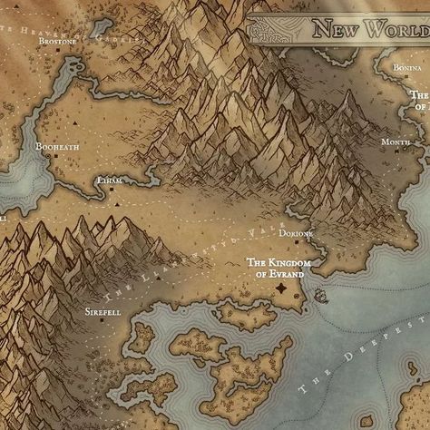 Inkarnate - Create Maps Online on Instagram: "🌎 World Map 🌎 New World 🎨 Map by Woay on our Explore page, created using our Parchment World style. Follow us for more map content! 🌎 @inkarnaterpg 🌎 . . . . . #map #maps #mapmakers #mapmaking #mapdrawing #dndart #dndmap #dndmaps #dungeonsanddragonart #fantasyart #fantasymaps #fantasymap #fantasyworlds #fantasycartography #cartographer #cartography #cartographyart #rpgmap #rpgmaps #tabletopart #worldmap #worldmaps #dnd #5e #d20 #dnd5e #inkarnate Dnd Cartographer, Fantasy Map Inkarnate, Fantasy World Map Cartography, Inkarnate Maps, Map Concept Art, Dnd World Maps, Dnd Maps World, New World Map, Cartography Art