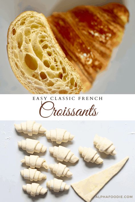 Make Croissants, Crossant Recipes, French Croissants, Homemade Croissants, Resep Smoothie, Croissant Recipe, Fun Baking Recipes, Cooking Recipes Desserts, Food Videos Desserts