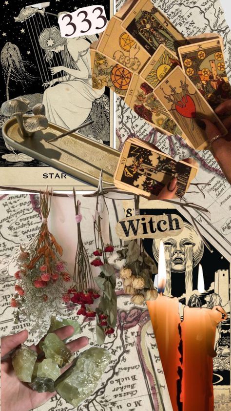 #witchcore #witchy #crystals #aesthetic #collage #witchycollage Witchy Fairy Aesthetic, Witchcore Aesthetic Wallpaper, Crystal Aesthetic Wallpaper, Witchy Astethic, Witchcore Wallpaper, Witchcraft Posters Aesthetic, Crystal Witch Aesthetic, Crystals Aesthetic Wallpaper, Witch Craft Aesthetic Wallpaper