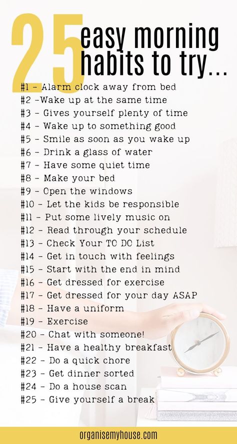 These are fantastic ideas for good morning habits that I can start to add to my daily routine. I'm sure they'll help me because I'm trying to adopt more healthy habits - like all those successful people are always saying is key. I particularly like number 3 - and I think it may change your life too when you get into adding them to every day life. There's a free printable of all the habits to try out - so I can add it to my planner and try adding a new one in every week or so. Grab your copy ... Daily Routine Planner Free Printable, Daily Healthy Routine, Getting My Life Together List, Weekly Habits, Habits For A Better Life, Easy Morning Routine, Daily Routine Planner, Morning Routine Checklist, My Daily Routine