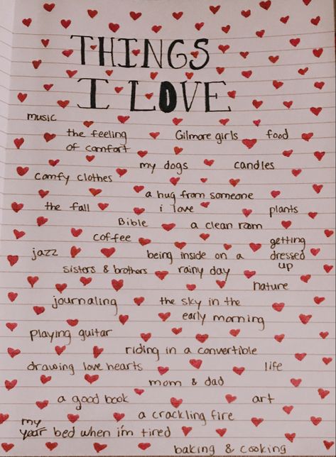 Journal Ideas Things I Love, Journal Things I Love, Things I Love Journal Page, Love Titles, Things I Love Journal, Y2k Journal, Love Notes Aesthetic, Journal Thoughts, Book Drawings