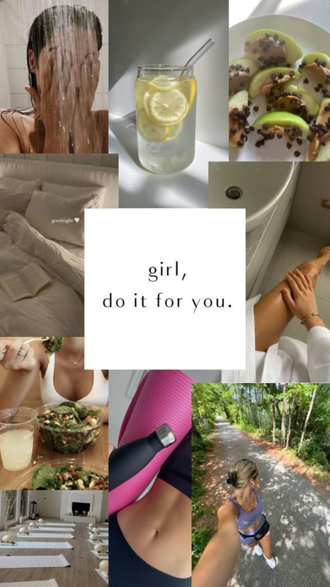 Healthy girl clean girl workout eat clean self care new years goals Daglig Motivation, Pilates Workout Clothes, Pilates Outfits, Fitness Vision Board, Pilates Clothes, Dream Vision Board, Vision Board Manifestation, Vision Board Inspiration, Motivation Board