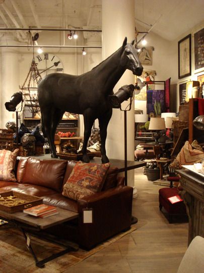 Pet Store Display, Eclectic Decorating, La Living, I Love Horses, Equestrian Shop, Horse Shop, White Room Decor, Lillian August, Tack Shop