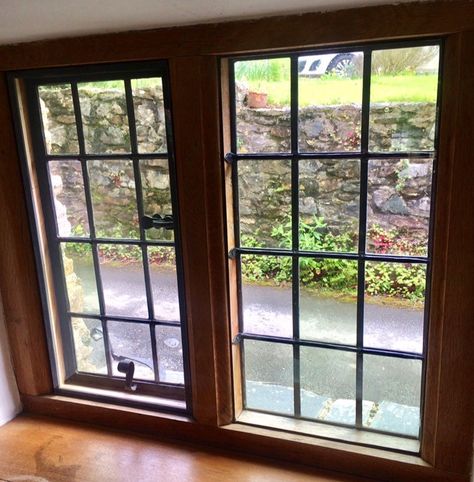 Secondary Glazing Ideas, Secondary Glazing, Leaded Windows, Oak Windows, Lead Windows, Window Stained, Black Duck, Country House Interior, Window Ideas