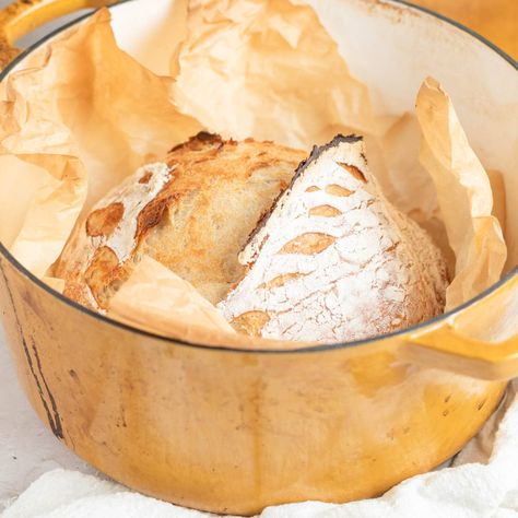 Overnight No-Knead Dutch Oven Bread The Practical Kitchen, Beginners Bread Recipe, Oven Bread, Dutch Oven Bread, Knead Bread Recipe, Homemade Jelly, Practical Kitchen, Ciabatta Bread, Soft Bakes