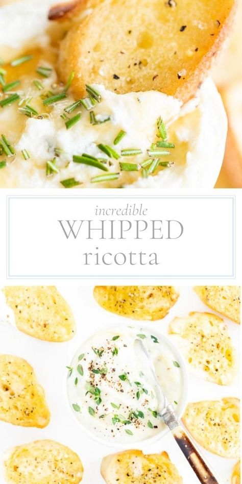 Burger Bar Toppings, Whipped Ricotta Cheese, Whipped Ricotta Dip, Whipped Ricotta Recipe, Honey Appetizers, Cream Cheese Appetizer, Make Ahead Brunch, Whipped Ricotta, Whipped Goat Cheese