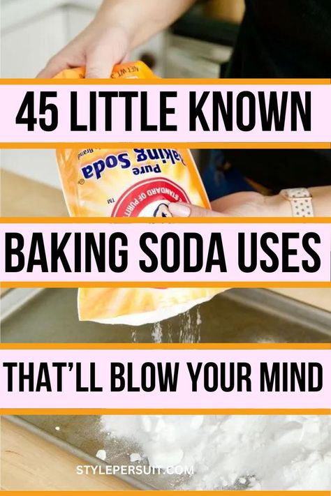 Baking soda, also known as sodium bicarbonate, is a versatile and affordable household staple with numerous practical uses beyond baking. From cleaning and deodorizing to personal care and gardening, this simple white powder can tackle a wide range of tasks effectively. Checkout the 45 ingenious ways to use baking soda around your home. Baking Soda Uses, Deodorizing, White Powder, Big Pharma, Sodium Bicarbonate, Every Woman, Baking Soda, How To Use, Personal Care