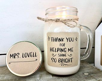 Daycare Teacher Candle Gift, Candle For Teacher Gift, Teacher Candle Quote, Candle Teacher Appreciation Gift Tag, Teacher Gifts From Class, Teacher Candle Gift, Teacher Candle, Handmade Teacher Gifts, Cotton Core