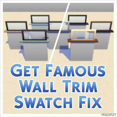 Download Get Famous Wall Trim Swatch Fix for Sims 4 at ModsHost NOW! While I’ve been working on wall trims recently, I discovered that there are six additional glass pane swatches for the wall trim that came with Get Famous. For some reason, these were never linked up to any of the trim swatches, so they go unused. This mod links them to their respective trim swatches, as ... #videogames #sims #gaming #game #sims4cc Sims 4 Wall Trim Cc, Best Mods, Sims 4 Game Mods, Wall Trim, Ask For Help, Electronic Art, Sims 4 Game, Sims 4 Mods, Sims 4